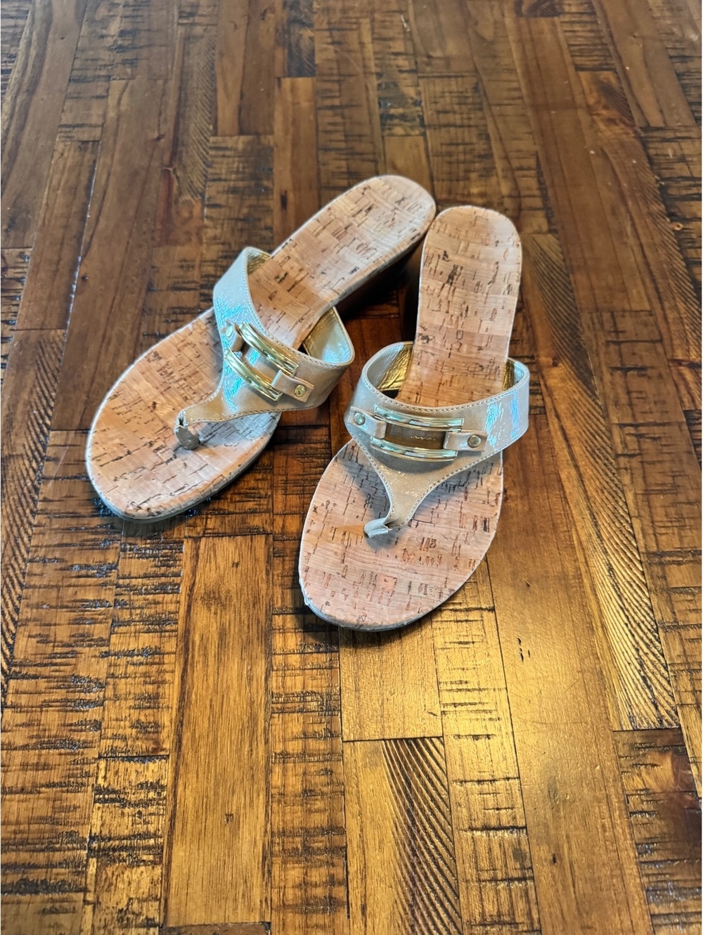Bandolino Women's Cork Wedge Sandals Size 9M